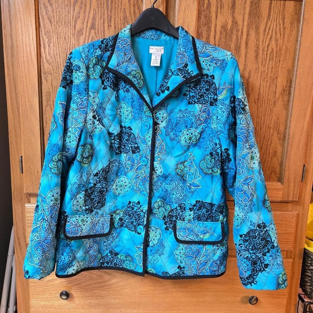 Kim Rogers Signature Button Long Sleeve Lined Women's Size X-Lg Quilted Jacket